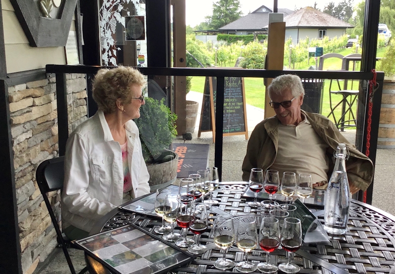 Jane Philips and Ken Jones at 40 Knots winery.